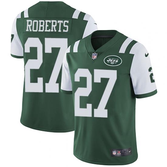 Youth Nike New York Jets #27 Darryl Roberts Green Team Color Vapor Untouchable Elite Player NFL Jersey - Ujersey