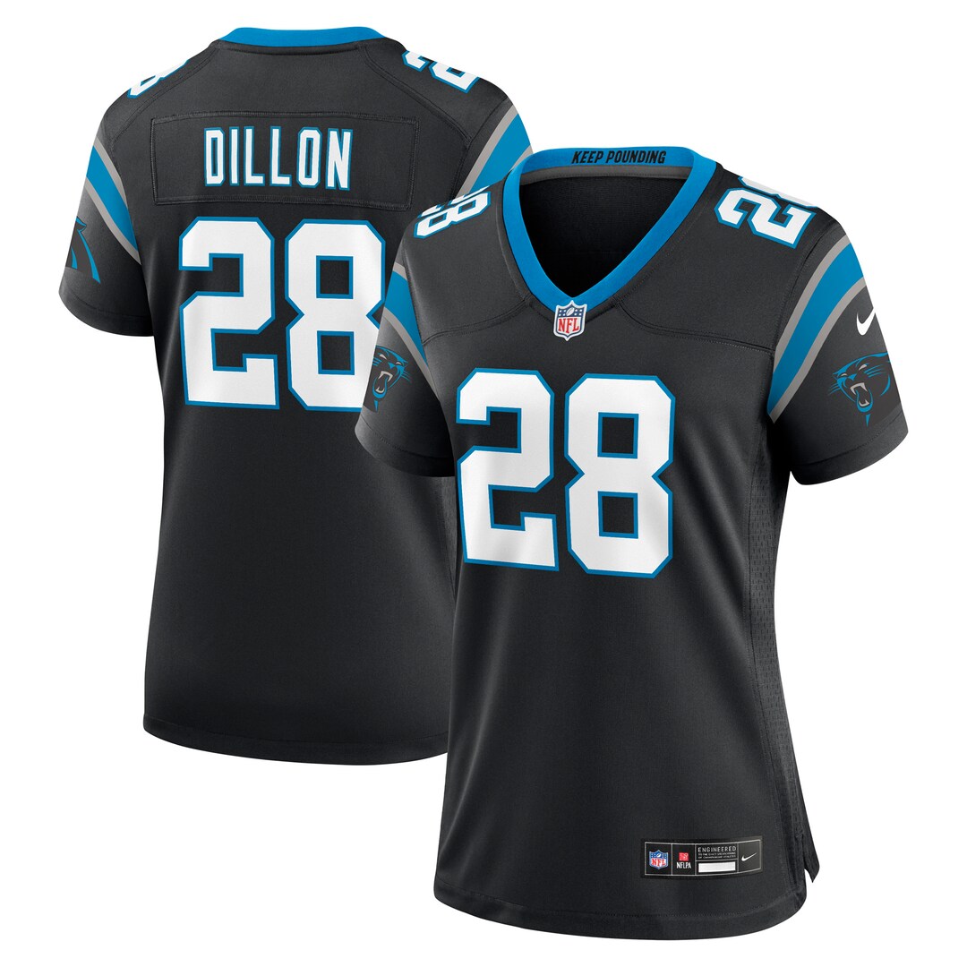 Women's Carolina Panthers AJ Dillon Nike Black Team Game Jersey - Ujersey