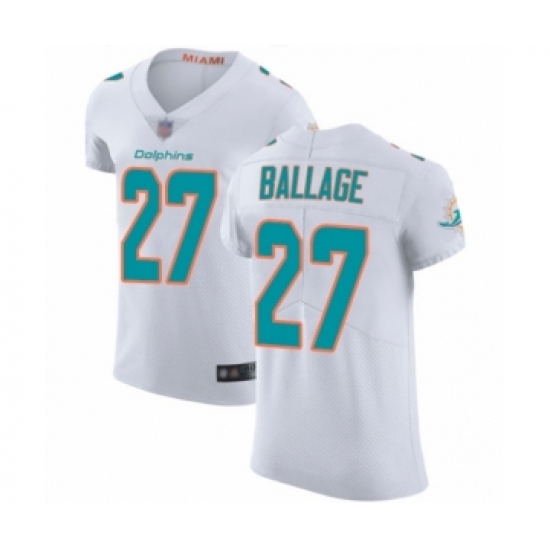 Men's Miami Dolphins #27 Kalen Ballage White Vapor Untouchable Elite Player Football Jersey - Ujersey
