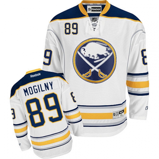 Women's Reebok Buffalo Sabres #89 Alexander Mogilny Authentic White Away NHL Jersey - Ujersey