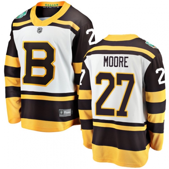 Youth Boston Bruins #27 John Moore White 2019 Winter Classic Fanatics Branded Breakaway NHL Jersey - Ujersey