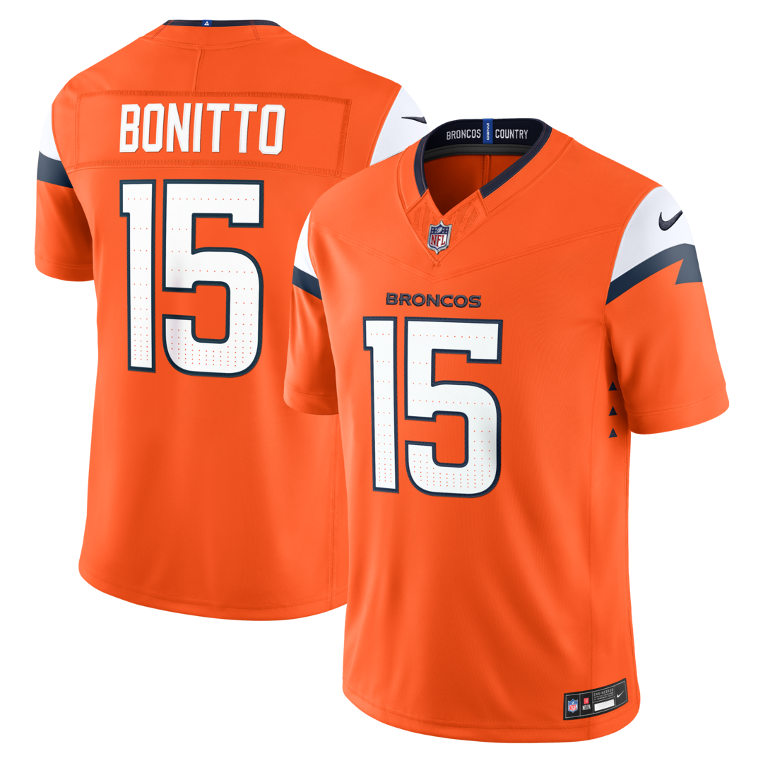 Men's Denver Broncos Nik Bonitto Nike Orange Team Vapor F.U.S.E. Stitched Limited Jersey