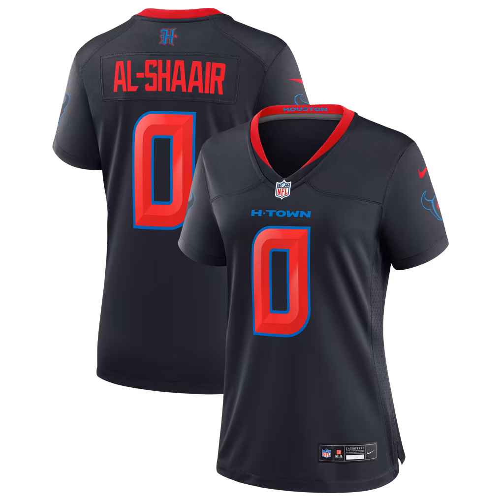 Women's Houston Texans Azeez Al-Shaair Nike Navy Alternate Game Jersey - Ujersey