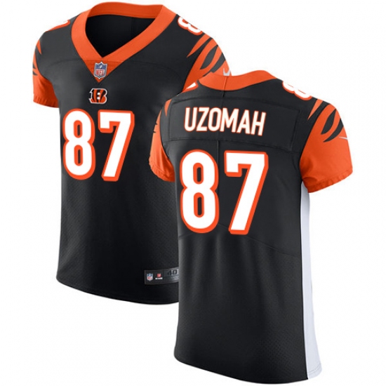 Men's Nike Cincinnati Bengals #87 C.J. Uzomah Black Team Color Vapor Untouchable Elite Player NFL Jersey - Ujersey