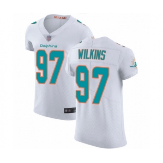Men's Miami Dolphins #97 Christian Wilkins White Vapor Untouchable Elite Player Football Jersey - Ujersey