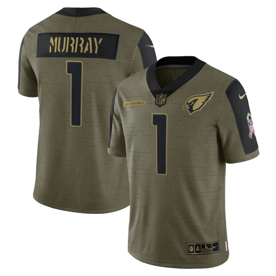 Men's Arizona Cardinals #1 Kyler Murray Nike Olive 2021 Salute To Service Limited Player Jersey - Ujersey
