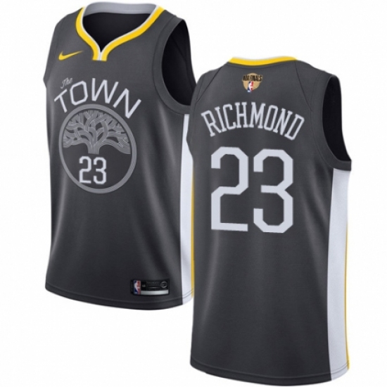 Youth Nike Golden State Warriors #23 Mitch Richmond Swingman Black Alternate 2018 NBA Finals Bound NBA Jersey - Statement Edition - Ujersey