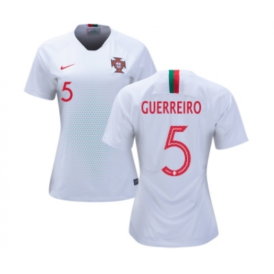 Women's Portugal #5 Guerreiro Away Soccer Country Jersey