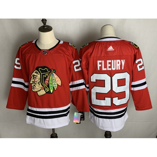 Men's Chicago Blackhawks #29 Marc-André Fleury Fanatics Branded Red Home Premier Breakaway Player Jersey