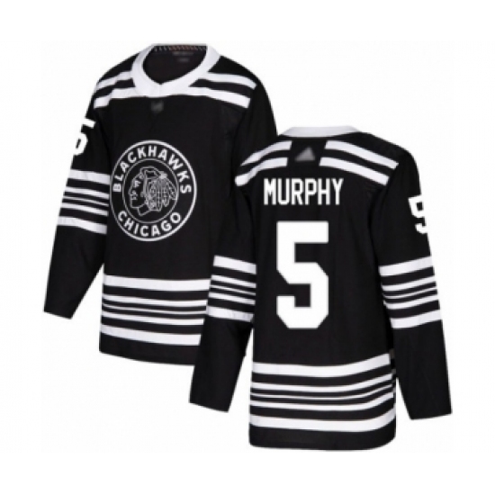 Youth Chicago Blackhawks #5 Connor Murphy Authentic Black Alternate Hockey Jersey - Ujersey