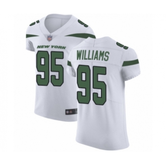 Men's New York Jets #95 Quinnen Williams White Vapor Untouchable Elite Player Football Jersey - Ujersey
