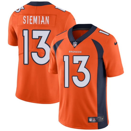 Youth Nike Denver Broncos #13 Trevor Siemian Elite Orange Team Color NFL Jersey - Ujersey