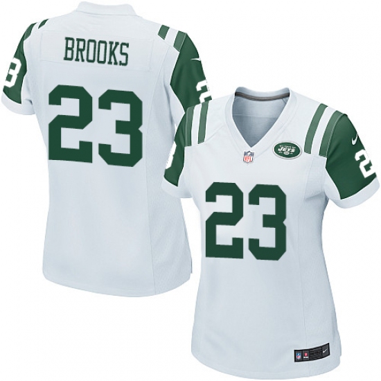 Women's Nike New York Jets #23 Terrence Brooks Game White NFL Jersey - Ujersey