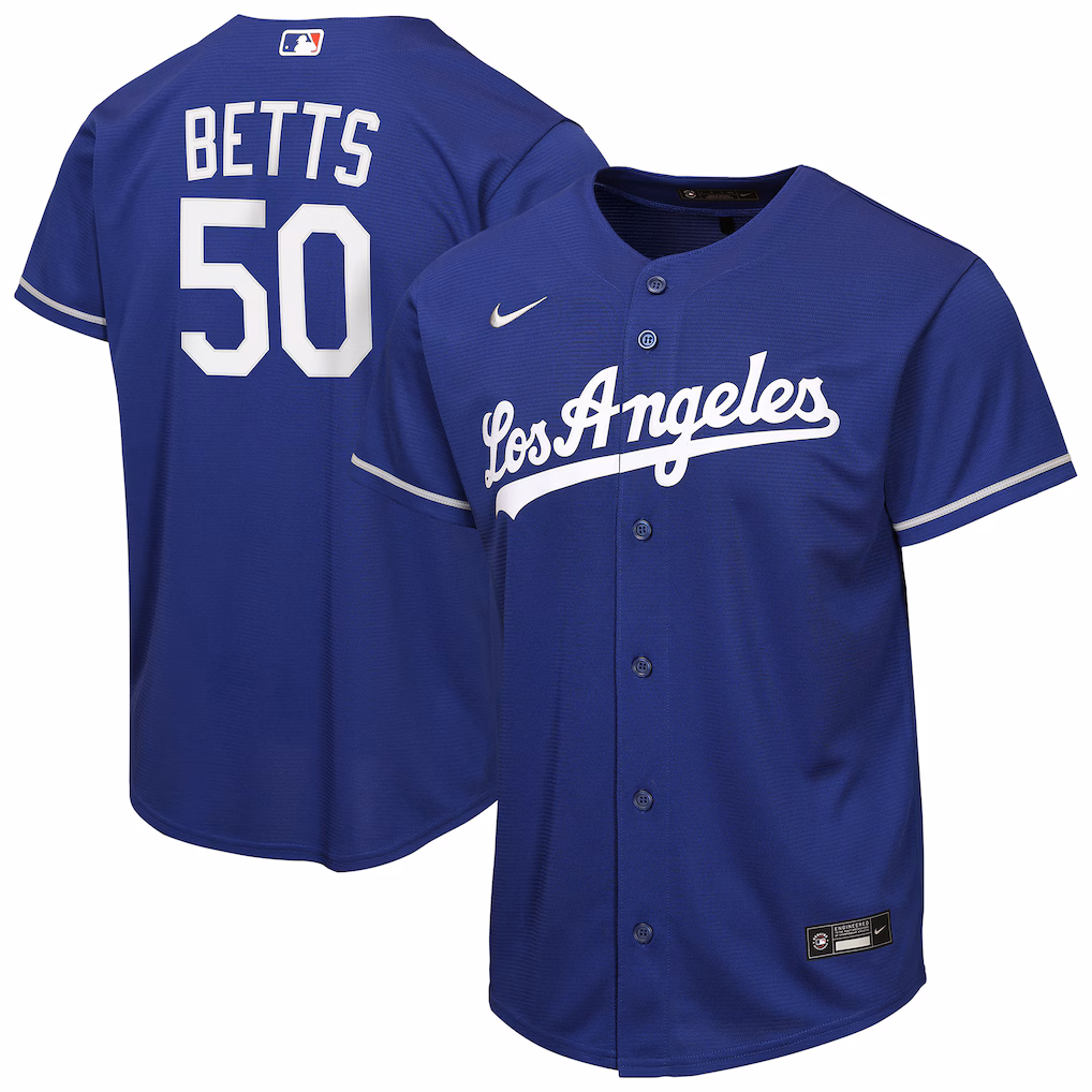 Youth Los Angeles Dodgers Mookie Betts Nike Royal Alternate Replica Jersey - Vujersey Los Angeles Rams