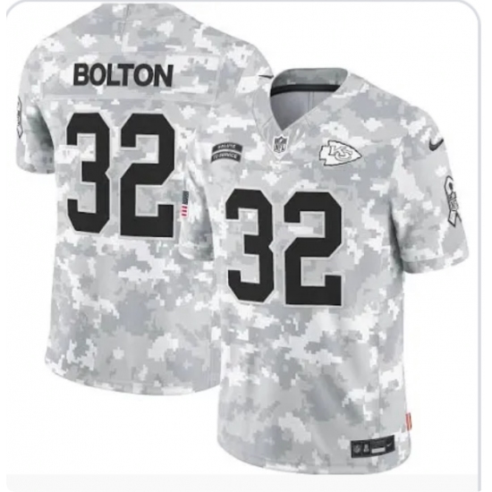 Men's Kansas City Chiefs #32 Nick Bolton 2024 Arctic Camo Stitched Baseball Jersey - Ujersey