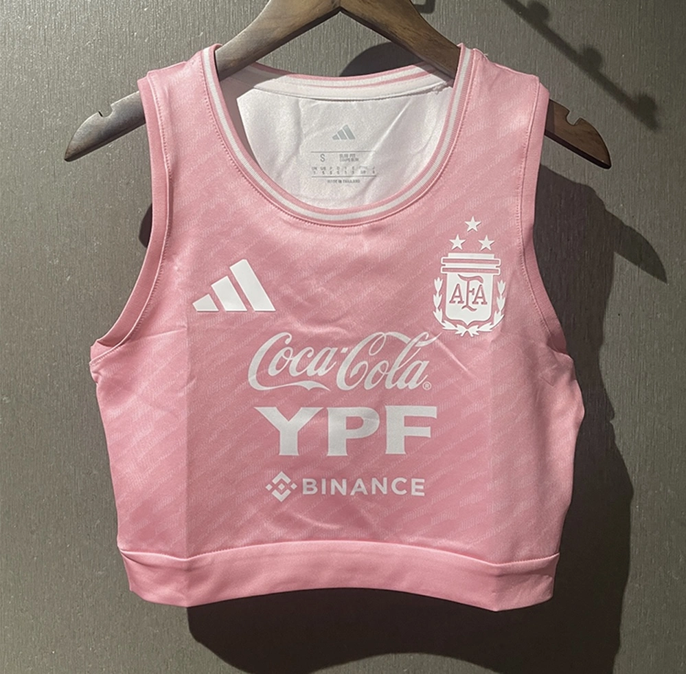 Argentina Soccer Jersey Pink Women's Vest 2025 - U-jersey