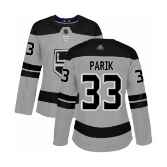Women's Los Angeles Kings #33 Lukas Parik Authentic Gray Alternate Hockey Jersey - Ujersey