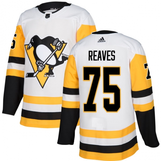 Youth Adidas Pittsburgh Penguins #75 Ryan Reaves Authentic White Away NHL Jersey - Ujersey