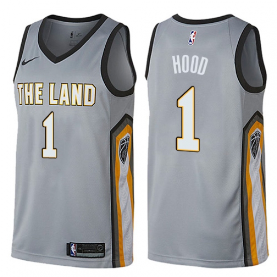 Women's Nike Cleveland Cavaliers #1 Rodney Hood Swingman Gray NBA Jersey - City Edition - Ujersey