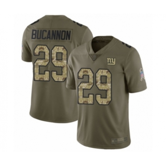 Youth New York Giants #29 Deone Bucannon Limited Olive Camo 2017 Salute to Service Football Jersey - Ujersey