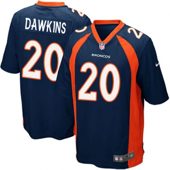 Men's Nike Denver Broncos #20 Brian Dawkins Game Navy Blue Alternate NFL Jersey - Ujersey