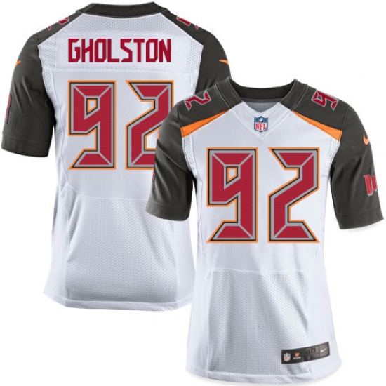 Men's Nike Tampa Bay Buccaneers #92 William Gholston Elite White NFL Jersey - Ujersey
