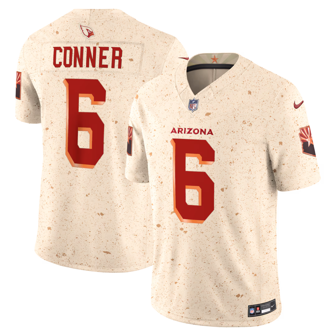 Men's Arizona Cardinals James Conner Nike Natural 2025 Rivalries Collection Stitched Limited Jersey - Ujersey