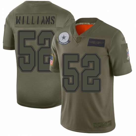 Women's Dallas Cowboys #52 Connor Williams Limited Camo 2019 Salute to Service Football Jersey - Ujersey