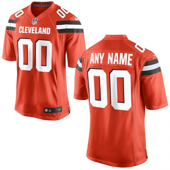 Nike Cleveland Browns Mens Orange Custom Game Jersey - Ujersey