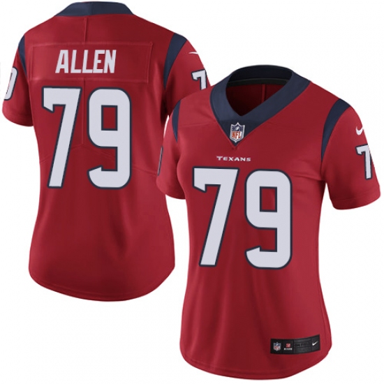 Women's Nike Houston Texans #79 Jeff Allen Limited Red Alternate Vapor Untouchable NFL Jersey - Ujersey