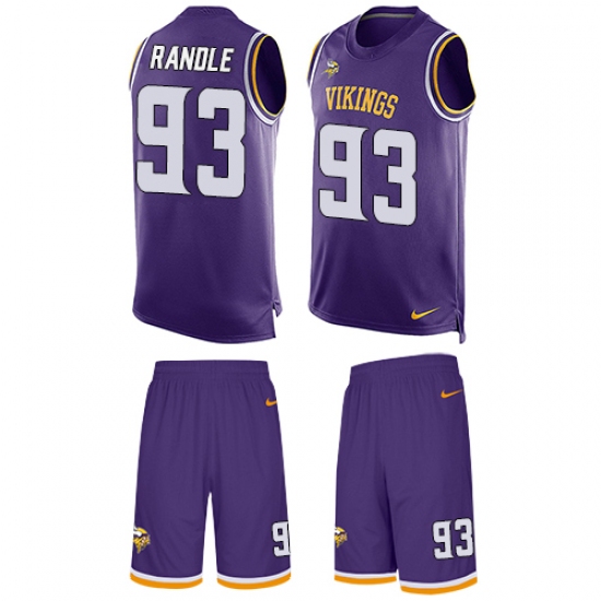 Men's Nike Minnesota Vikings #93 Shamar Stephen Limited Purple Tank Top Suit NFL Jersey - Ujersey