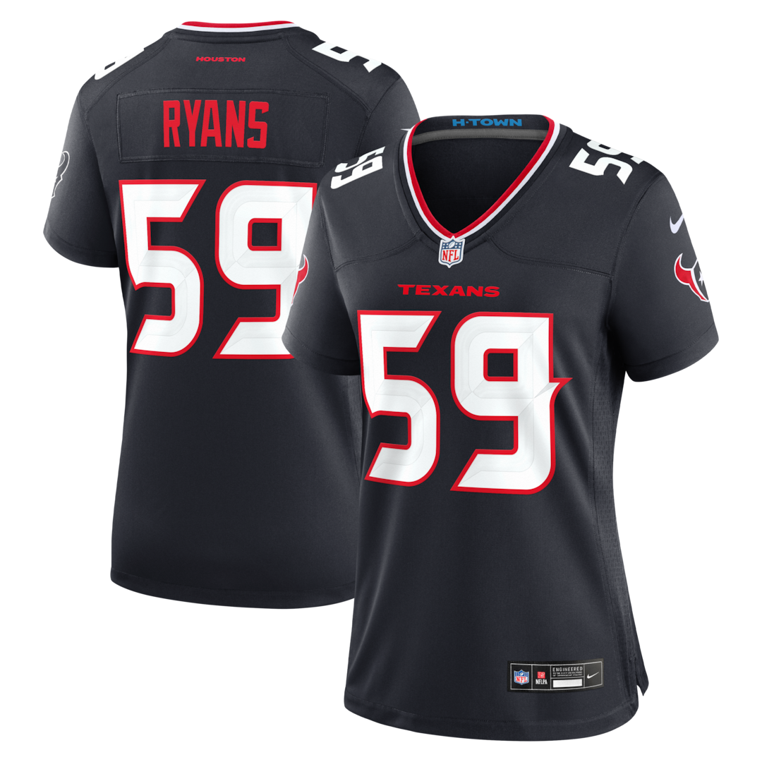 Women's Houston Texans DeMeco Ryans Nike Navy Team Retired Game Jersey - Ujersey
