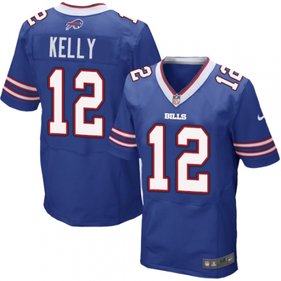 Men's Nike Buffalo Bills #12 Jim Kelly Elite Royal Blue Team Color NFL Jersey - Ujersey