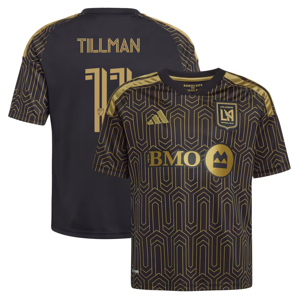 Youth LAFC Timothy Tillman adidas Black 2026 Primary Kit Replica Jersey