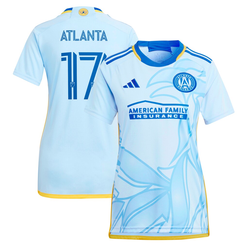 Women's Atlanta United FC #17 adidas Light Blue 2024 The Resurgens Kit Replica Player Jersey - Ujersey