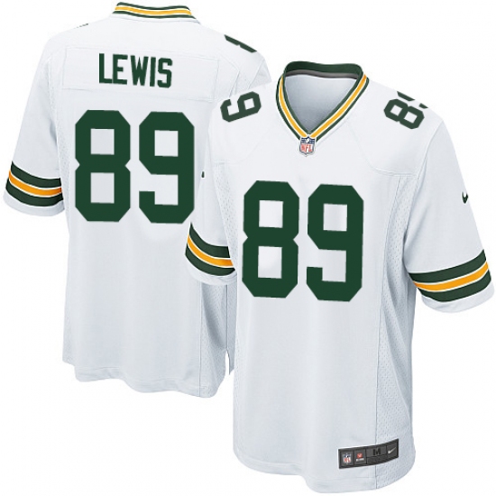 Men's Nike Green Bay Packers #89 Marcedes Lewis Game White NFL Jersey - Ujersey