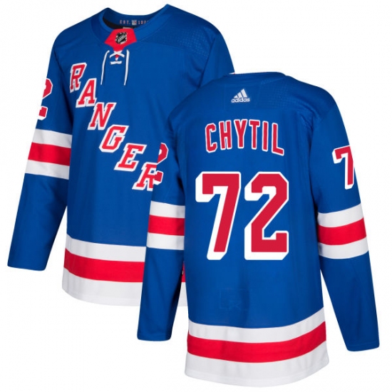 Youth Adidas New York Rangers #72 Filip Chytil Premier Royal Blue Home NHL Jersey - Ujersey