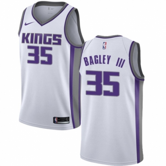 Men's Nike Sacramento Kings #35 Marvin Bagley III Swingman White NBA Jersey - Association Edition - Ujersey