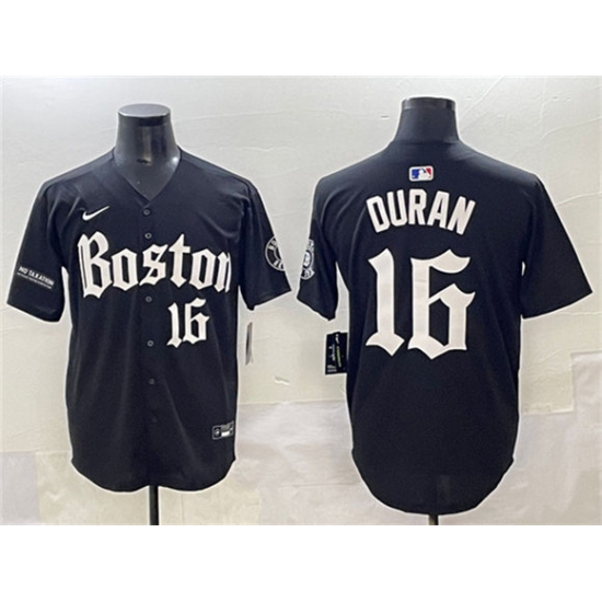 Men's Boston Red Sox #16 Jarren Duran Black Gothic Vapor Limited Stitched Baseball Jersey - Ujersey