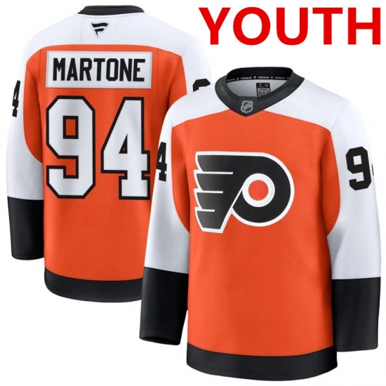 Youth Philadelphia Flyers #94 Porter Martone Orange Home stitched Hockey Jersey - Ujersey