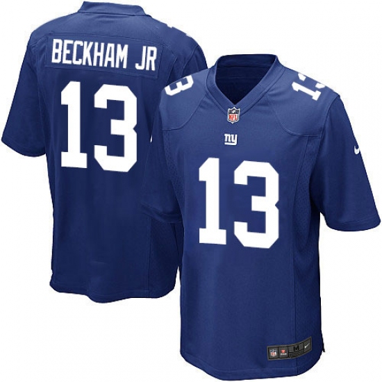 Men's Nike New York Giants #13 Odell Beckham Jr Game Royal Blue Team Color NFL Jersey - Ujersey
