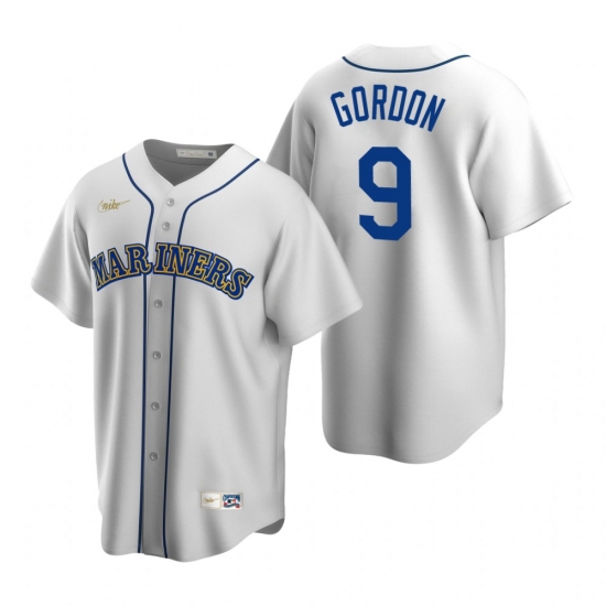 Men's Nike Seattle Mariners #9 Dee Gordon White Cooperstown Collection Home Stitched Baseball Jersey - Ujersey