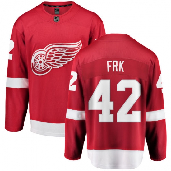 Youth Detroit Red Wings #42 Martin Frk Fanatics Branded Red Home Breakaway NHL Jersey - Ujersey