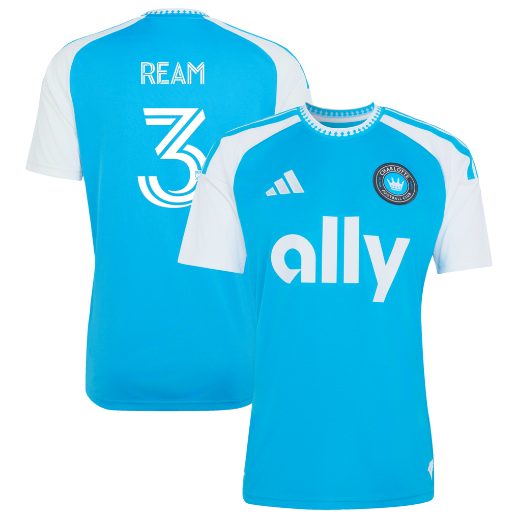 Men's Charlotte FC Tim Ream adidas Blue 2026 Carolina Kit: Crowns Up Replica Jersey - Ujersey