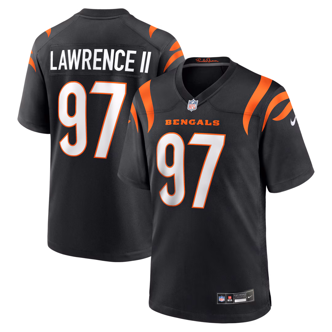 Men's Cincinnati Bengals Dexter Lawrence II Nike Black Game Jersey
