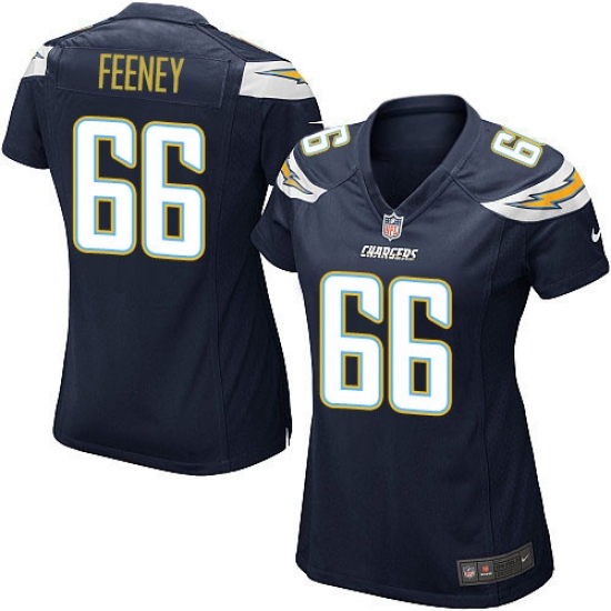 Women's Nike Los Angeles Chargers #66 Dan Feeney Game Navy Blue Team Color NFL Jersey - Ujersey