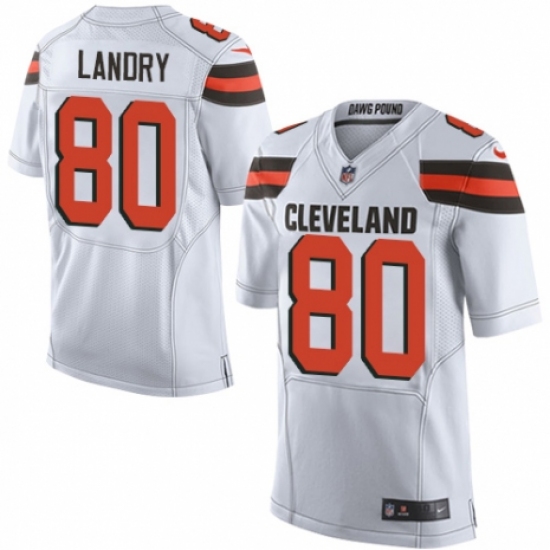 Men's Nike Cleveland Browns #80 Jarvis Landry Elite White NFL Jersey - Ujersey