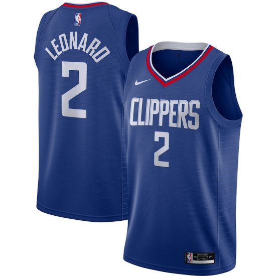 Men's LA Clippers #2 Kawhi Leonard Nike Royal 2020-21 Swingman Jersey - Ujersey