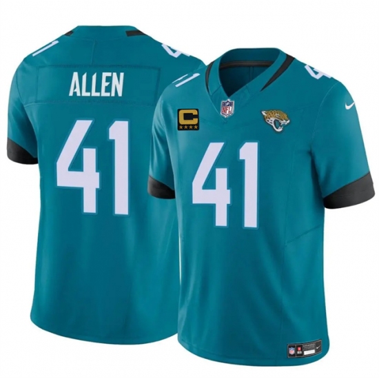 Men's Jacksonville Jaguars #41 Josh Hines-Allen Teal 2025 F.U.S.E. With 4-Star C Vapor Untouchable Limited Football Stitched Jersey - Ujersey