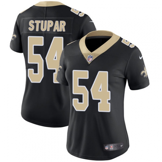 Women's Nike New Orleans Saints #54 Nate Stupar Black Team Color Vapor Untouchable Limited Player NFL Jersey - Ujersey